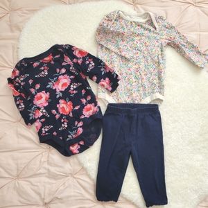 GAP Baby 3-Piece Onsies and Pant | 6-12M